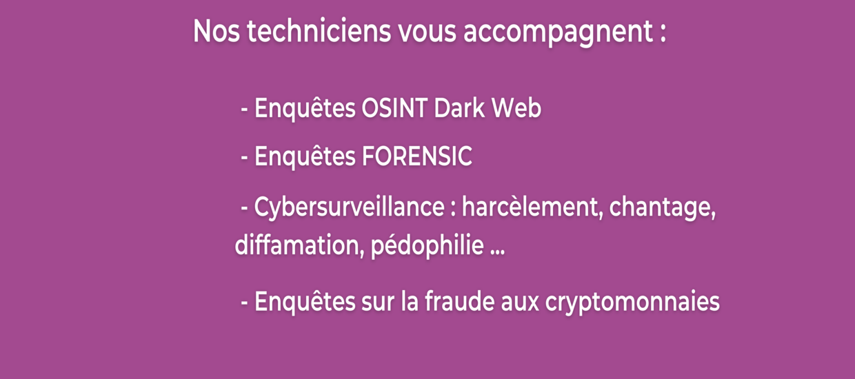 Enquête Dark Web Dark Net cybersurveillance